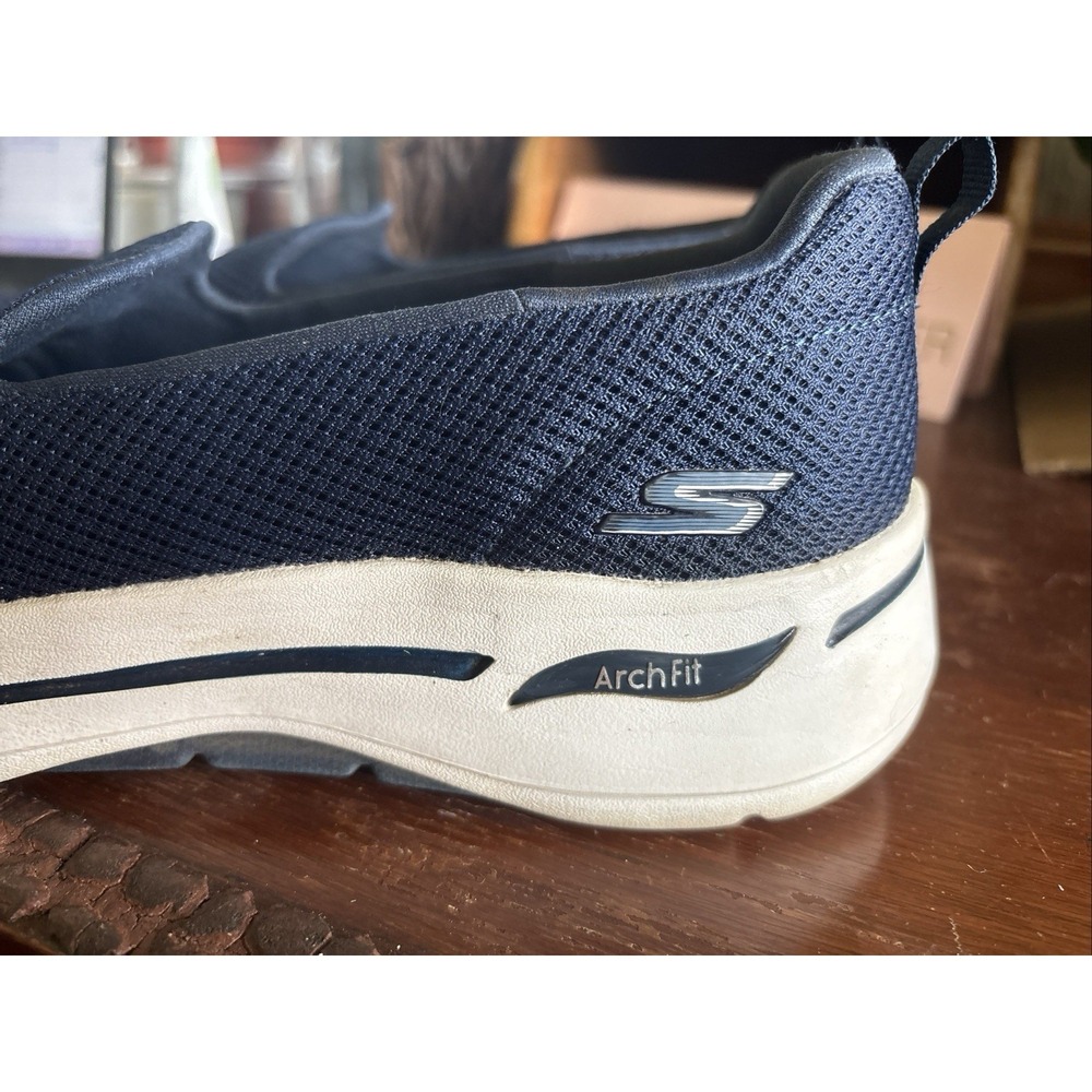skechers go walk arch fit grateful womens size 11 shoes blue slip on sneakers - Picture 4 of 7